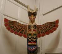 20th Century Native American Painted Totem Pole (3 of 7) 20th Century Native American Painted Totem Pole (3 of 7)