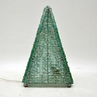 1960’s Vintage French Glass Pyramid Table Lamp (5 of 6) 1960’s Vintage French Glass Pyramid Table Lamp (5 of 6)