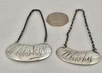 Two Sterling Silver Whiskey & Whisky Labels (5 of 5) Two Sterling Silver Whiskey & Whisky Labels (5 of 5)