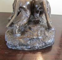 Large Sculpture of Spelter Hunting Dogs By T. Cartier with a Bronzed Finish (5 of 7) Large Sculpture of Spelter Hunting Dogs By T. Cartier with a Bronzed Finish (5 of 7)