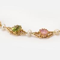 Antique Edwardian Pink Tourmaline Pearl and Peridot Bracelet Circa 1900’s (6 of 8) Antique Edwardian Pink Tourmaline Pearl and Peridot Bracelet Circa 1900’s (6 of 8)