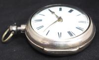Great Antique Silver Pair Case Pocket Watch Fusee Verge Escapement Key Wind Enamel Dial Johnson London (9 of 10) Great Antique Silver Pair Case Pocket Watch Fusee Verge Escapement Key Wind Enamel Dial Johnson London (9 of 10)