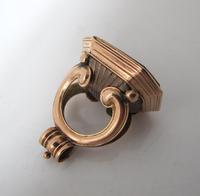 Impressive Regency Period 9ct Carat Gold Topaz Intaglio Fob Seal c.1820 Impressive Regency Period 9ct Carat Gold Topaz Intaglio Fob Seal c.1820