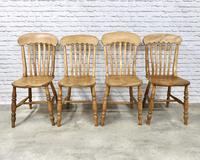 Set of 4 Golden Coloured Lathback Kitchen Chairs (2 of 5) Set of 4 Golden Coloured Lathback Kitchen Chairs (2 of 5)