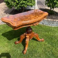 A Fine Quality Victorian Period Fold Over Games Table