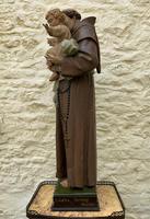 Exceptional Early 1900's Signed 39'' Carved Sculpture Statue St Anthony & Jesus (5 of 18) Exceptional Early 1900's Signed 39'' Carved Sculpture Statue St Anthony & Jesus (5 of 18)
