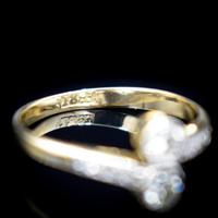 Antique Diamond 'Toi Et Moi' Two Stone Twist 18ct Gold & Platinum Ring (2 of 10) Antique Diamond 'Toi Et Moi' Two Stone Twist 18ct Gold & Platinum Ring (2 of 10)