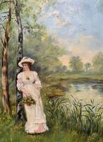 'R.M Stewart' Original Lovely 19thc Elegant Lady Oil Portrait Painting '1886' (6 of 11) 'R.M Stewart' Original Lovely 19thc Elegant Lady Oil Portrait Painting '1886' (6 of 11)