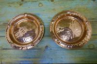 Pair of Arts & Crafts Beaten Copper Wall Plates by Lombard (3 of 5) Pair of Arts & Crafts Beaten Copper Wall Plates by Lombard (3 of 5)