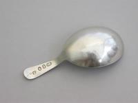 George III Silver Bead Edge Caddy Spoon by George Baskerville, London 1794 (6 of 8) George III Silver Bead Edge Caddy Spoon by George Baskerville, London 1794 (6 of 8)
