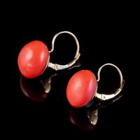 Antique Victorian Coral Earrings 18ct Gold c.1880 (3 of 5) Antique Victorian Coral Earrings 18ct Gold c.1880 (3 of 5)