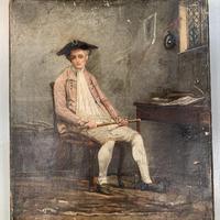 Antique Georgian oil painting portrait of gentleman The Flautist flute player (7 of 10) Antique Georgian oil painting portrait of gentleman The Flautist flute player (7 of 10)