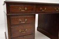 Antique Mahogany Leather Top Pedestal Desk (7 of 10) Antique Mahogany Leather Top Pedestal Desk (7 of 10)