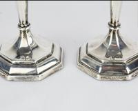 1912-1913 Birmingham William Hutton & Sons Silver Candlesticks (10 of 10) 1912-1913 Birmingham William Hutton & Sons Silver Candlesticks (10 of 10)
