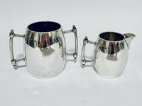 Silver Christopher Dresser Style Milk & Sugar
