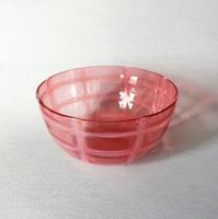 Victorian Cranberry Vaseline Glass Bowl (1 of 5)