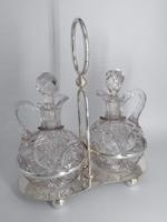 Whisky / Brandy Cut Glass EPNS Silver Set of Decanters (2 of 10) Whisky / Brandy Cut Glass EPNS Silver Set of Decanters (2 of 10)