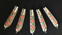 Five Vintage Tartan Ware Souvenir Fruit Knives (3 of 5) Five Vintage Tartan Ware Souvenir Fruit Knives (3 of 5)