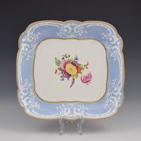 Regency Coalport Porcelain Relief Moulded Dessert Dish c.1820 (1 of 4)
