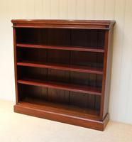 Mahogany Finish Rowan Wood Open Bookcase (6 of 10) Mahogany Finish Rowan Wood Open Bookcase (6 of 10)