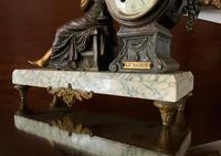 Beautiful 19thc French 3-piece 8-day Gilt-bronzed Spelter Garniture Mantle Clock (10 of 16) Beautiful 19thc French 3-piece 8-day Gilt-bronzed Spelter Garniture Mantle Clock (10 of 16)