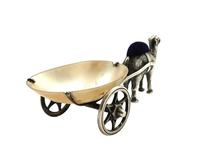 Antique Edwardian Sterling Silver Camel with Cart Pin Cushion 1909 (4 of 8) Antique Edwardian Sterling Silver Camel with Cart Pin Cushion 1909 (4 of 8)