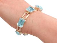 39.87ct Aquamarine and 18ct Yellow Gold Bracelet - Art Deco - Vintage Circa 1940 (8 of 9) 39.87ct Aquamarine and 18ct Yellow Gold Bracelet - Art Deco - Vintage Circa 1940 (8 of 9)