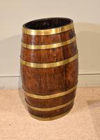 19th Century Oak & Brass Barrel / Stick Umbrella Stand (3 of 6) 19th Century Oak & Brass Barrel / Stick Umbrella Stand (3 of 6)