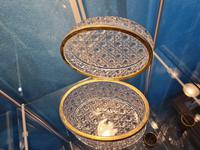 Antique Bohemian Cut to Clear Glass Crystal Box with Gilded Metal Mount (3 of 9) Antique Bohemian Cut to Clear Glass Crystal Box with Gilded Metal Mount (3 of 9)