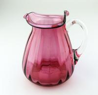 Unusual Formed Victorian English Cranberry Jug 19th Century (7 of 10) Unusual Formed Victorian English Cranberry Jug 19th Century (7 of 10)