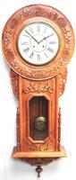 Massive Rare Antique Carved Walnut 8-Day Drop Dial Striking Wall Clock (7 of 14) Massive Rare Antique Carved Walnut 8-Day Drop Dial Striking Wall Clock (7 of 14)