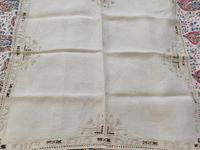 2 Small Pieces of Antique European Linen, Italian Figural Reticella + 2nd in Madeira work. (7 of 7) 2 Small Pieces of Antique European Linen, Italian Figural Reticella + 2nd in Madeira work. (7 of 7)
