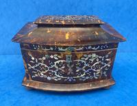 Victorian Tortoiseshell Tea Caddy with Mother of Pearl Inlay (3 of 20) Victorian Tortoiseshell Tea Caddy with Mother of Pearl Inlay (3 of 20)