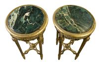 Pair of French Giltwood Carved Marble Top Stands (2 of 6) Pair of French Giltwood Carved Marble Top Stands (2 of 6)