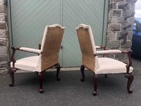Pair of Antique Walnut Gainsborough Armchairs (7 of 8) Pair of Antique Walnut Gainsborough Armchairs (7 of 8)