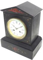 Antique French Slate Mantel Clock 8-Day Striking Mantle Clock with Red Marble & Gilt Decoration (5 of 9) Antique French Slate Mantel Clock 8-Day Striking Mantle Clock with Red Marble & Gilt Decoration (5 of 9)