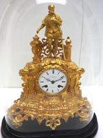 Antique Empire 8-day French Ormolu Mantle Clock – Figural Mantel Clock With Glass Dome (4 of 12) Antique Empire 8-day French Ormolu Mantle Clock – Figural Mantel Clock With Glass Dome (4 of 12)