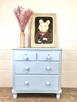Small Victorian Blue Pine Painted Chest of Drawers (10 of 11) Small Victorian Blue Pine Painted Chest of Drawers (10 of 11)