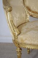 Pair of 19th Century French Gilt Louis XVI Style Armchairs (12 of 19) Pair of 19th Century French Gilt Louis XVI Style Armchairs (12 of 19)