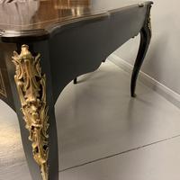 French black lacquer and brass bureau plat (7 of 11) French black lacquer and brass bureau plat (7 of 11)
