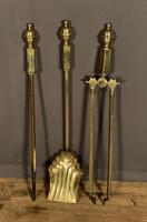 Trio of Art Deco Style Brass Fire Tools (6 of 6) Trio of Art Deco Style Brass Fire Tools (6 of 6)