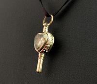 Antique Georgian Gold Heart Watch Key, Citrine & Bloodstone (7 of 9) Antique Georgian Gold Heart Watch Key, Citrine & Bloodstone (7 of 9)