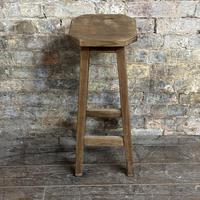 1930s Workshop Oak Stool (1 of 4)