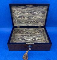 Victorian Nickel / Silver Bound Burr Cedar Box (8 of 11) Victorian Nickel / Silver Bound Burr Cedar Box (8 of 11)