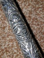 Vintage Indian Silver Black Canopy Umbrella With Bold Hindu God Themed Handle (6 of 11) Vintage Indian Silver Black Canopy Umbrella With Bold Hindu God Themed Handle (6 of 11)