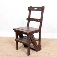 Oak Metamorphic Library Chair Ladder Steps Arts Crafts (2 of 12) Oak Metamorphic Library Chair Ladder Steps Arts Crafts (2 of 12)