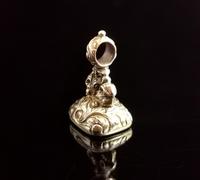Antique Georgian Seal Fob Pendant, Rolled Gold & Quartz, Initial M (2 of 12) Antique Georgian Seal Fob Pendant, Rolled Gold & Quartz, Initial M (2 of 12)