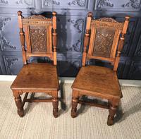 Pair of Victorian Oak Hall Chairs (2 of 17) Pair of Victorian Oak Hall Chairs (2 of 17)