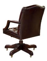 Leather Upholstered Mahogany Desk Chair (5 of 9) Leather Upholstered Mahogany Desk Chair (5 of 9)