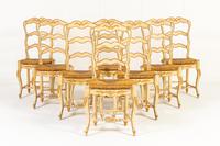 Set of Eight French Painted Chairs c.1940 (1 of 13)